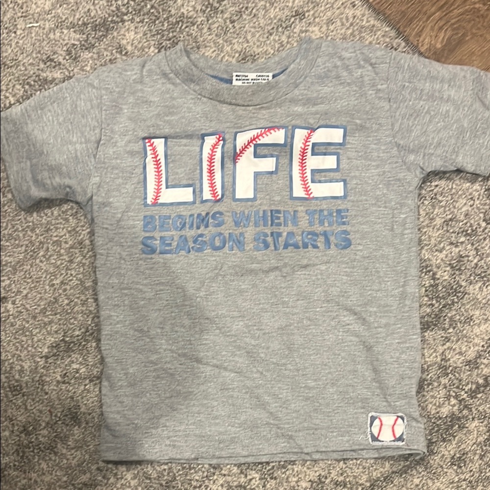 Mish boys baseball is life tee size 2
